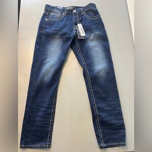 New True Luck Men’s Straight Leg Classic Stretch Jeans - 32x32